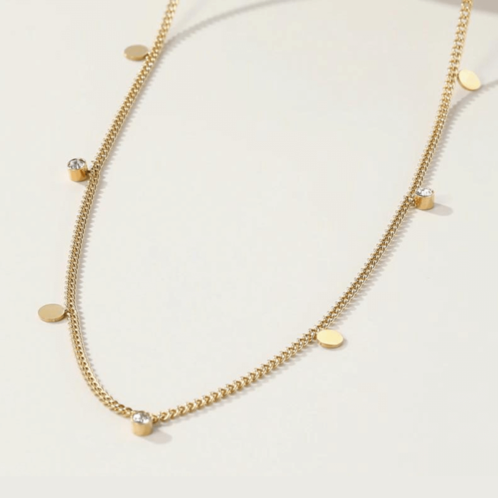 Ketting tiny strass circles - Afbeelding 2