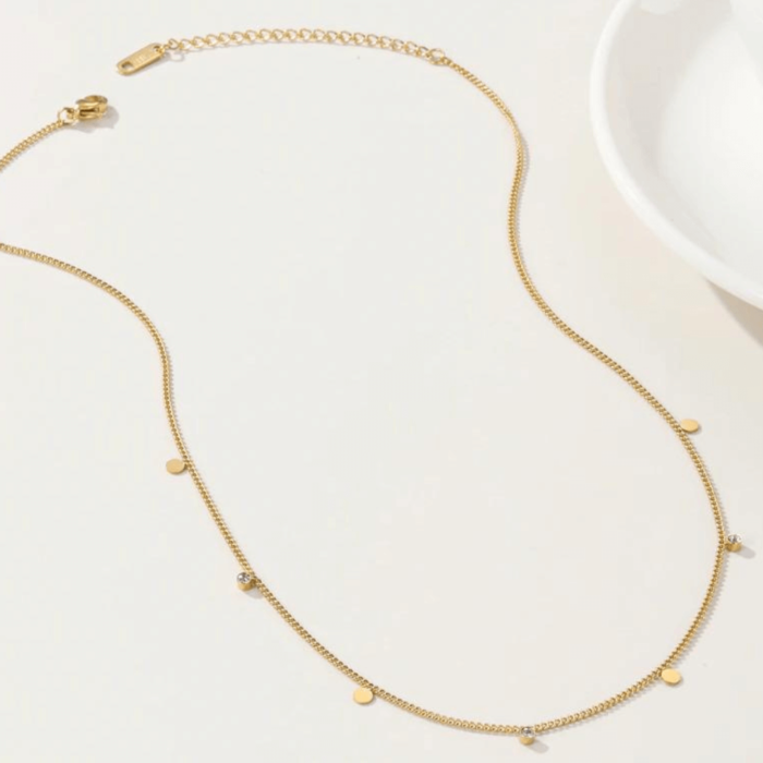 Ketting tiny strass circles