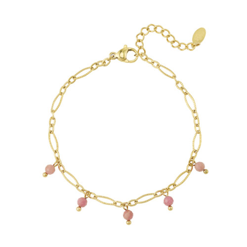 Armband chain Rhodochrosiet