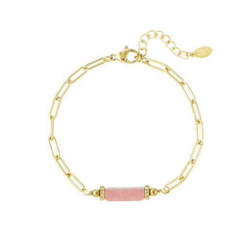 Armband pink stone