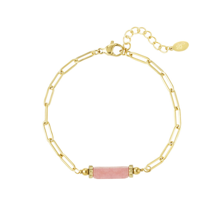 Armband pink stone