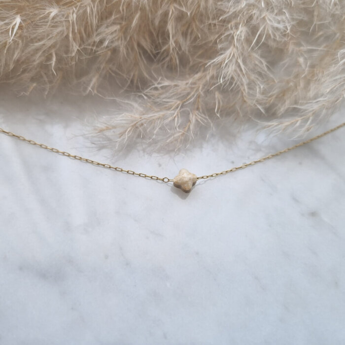 Ketting clover beige