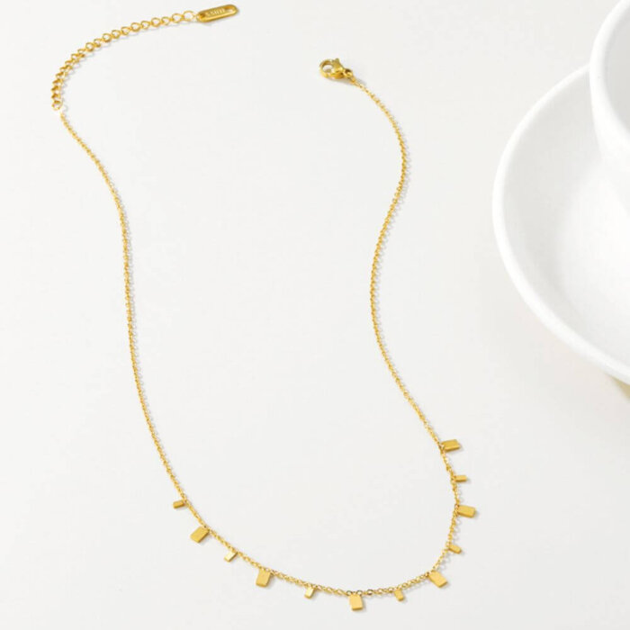 Ketting goud rechthoeken