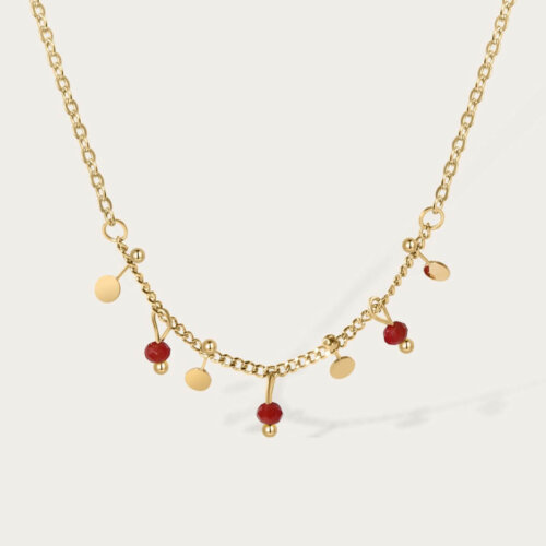 Ketting red stones