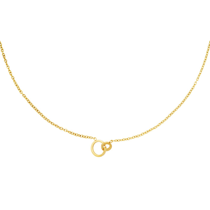 Ketting two circles gold