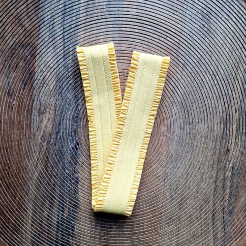 Handdoek elastiek XSIERA geel ruffle