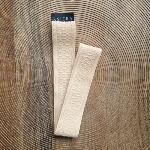 Handdoek elastiek beige sand