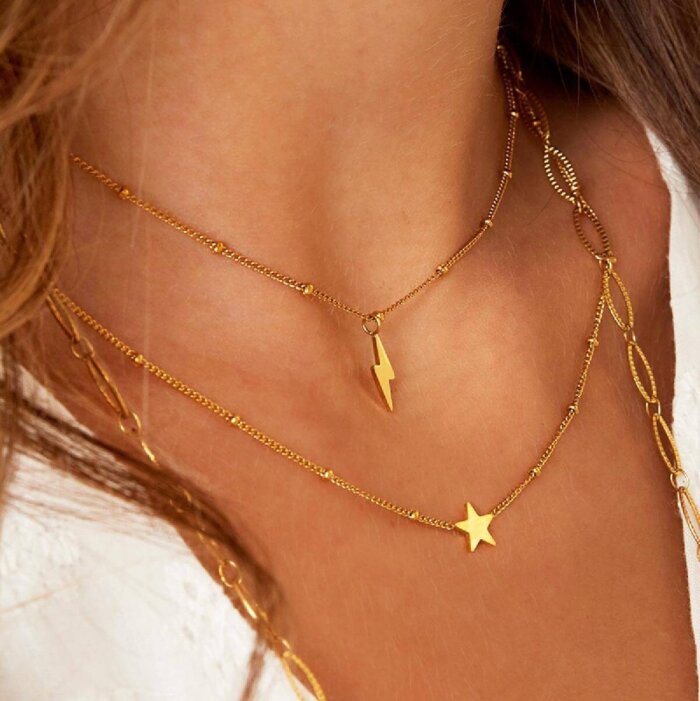 Ketting star gold