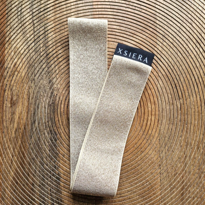 Strandbed elastiek goud glitter