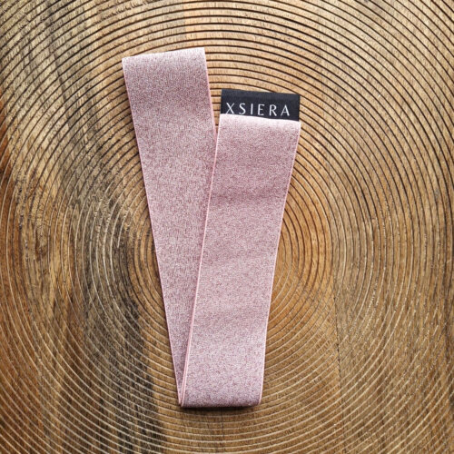 Handdoek elastiek glitter pink