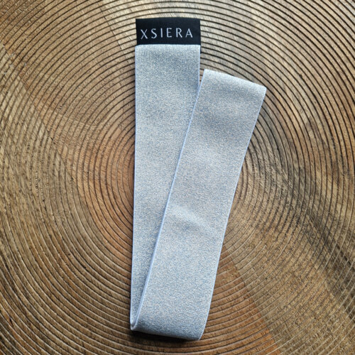 Handdoek elastiek glitter zilver