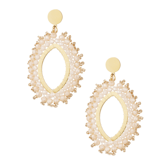 Oorbellen beige