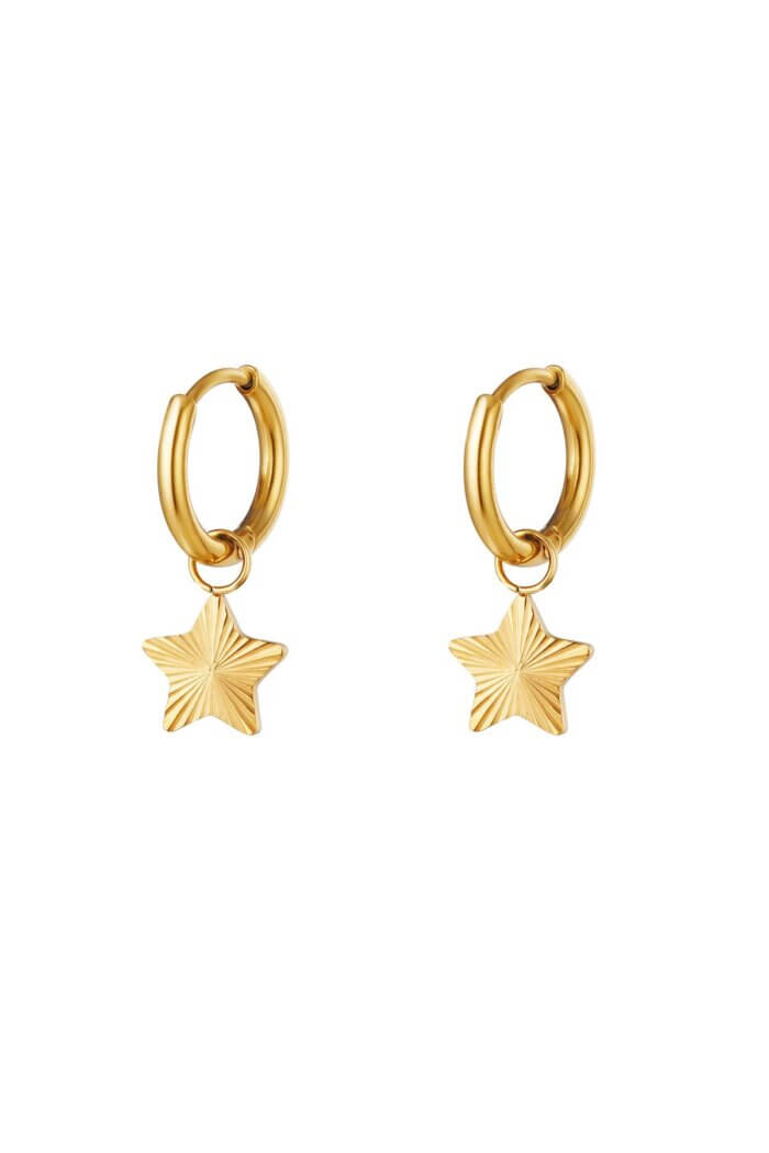 Oorbellen star goud