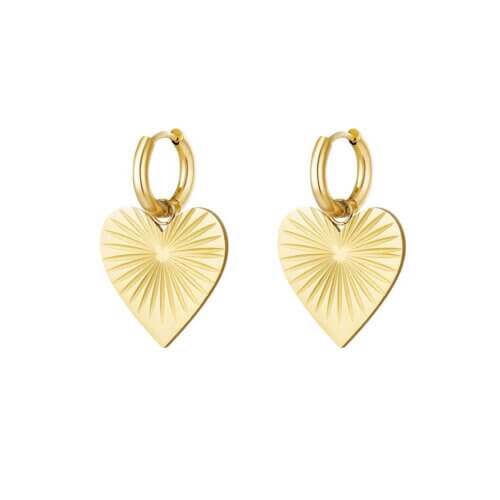 oorbellen big heart gold