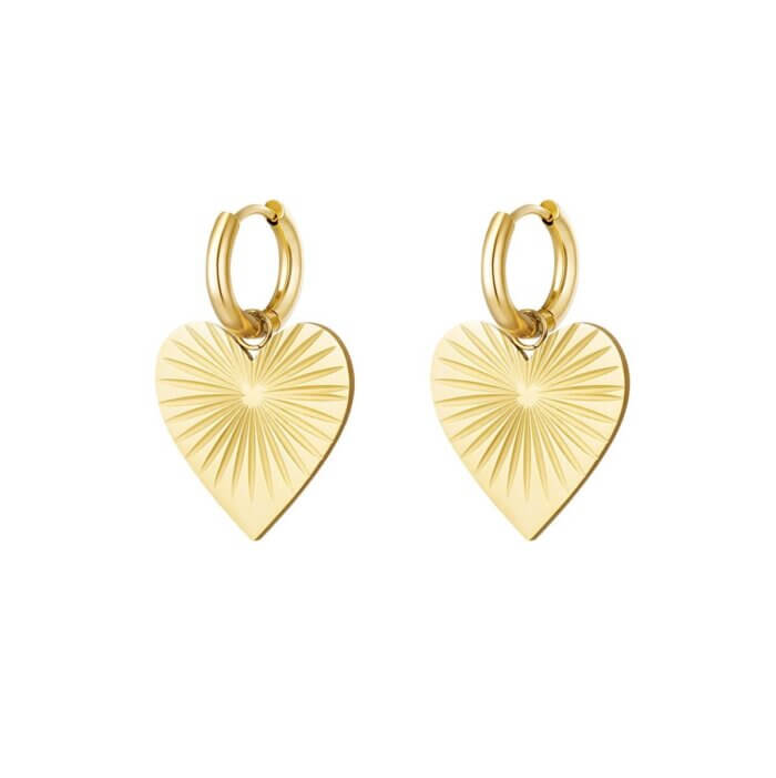 oorbellen big heart gold