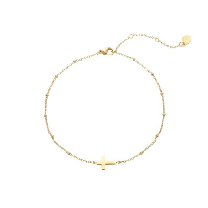 Gouden armband met kruisje
