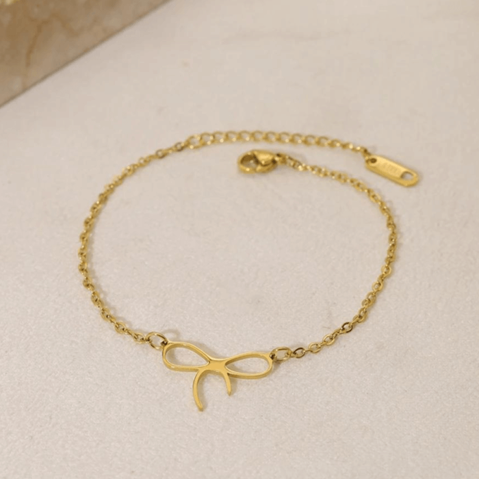 Gouden armbandje met strik