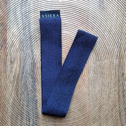 Handdoek elastiek navy glitter