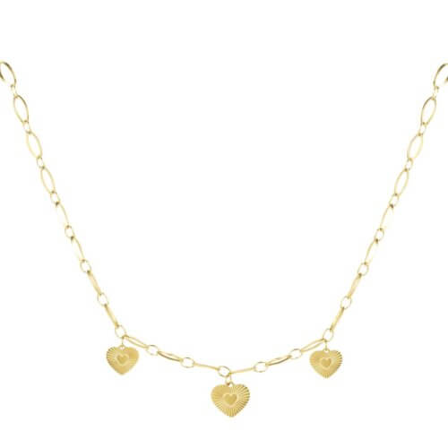 Gouden ketting met bedeltjes