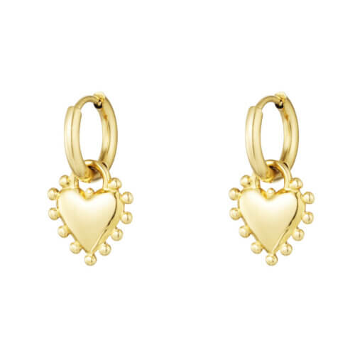 Oorbellen radiant heart goud