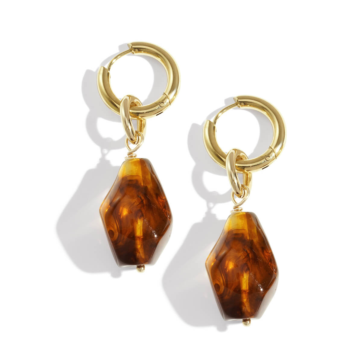 Oorbellen brown chique